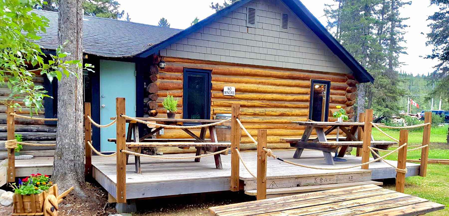 Bragg Creek Distillers back deck Bragg Creek Distillers